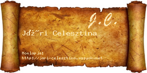 Jári Celesztina névjegykártya